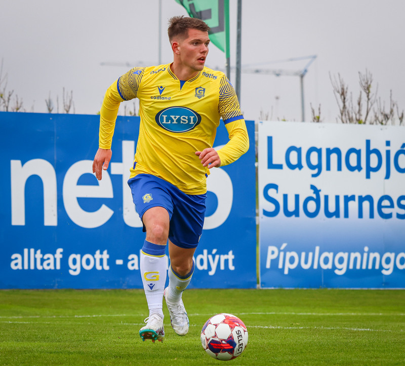 Viktor Guðberg litríkur í klefanum.