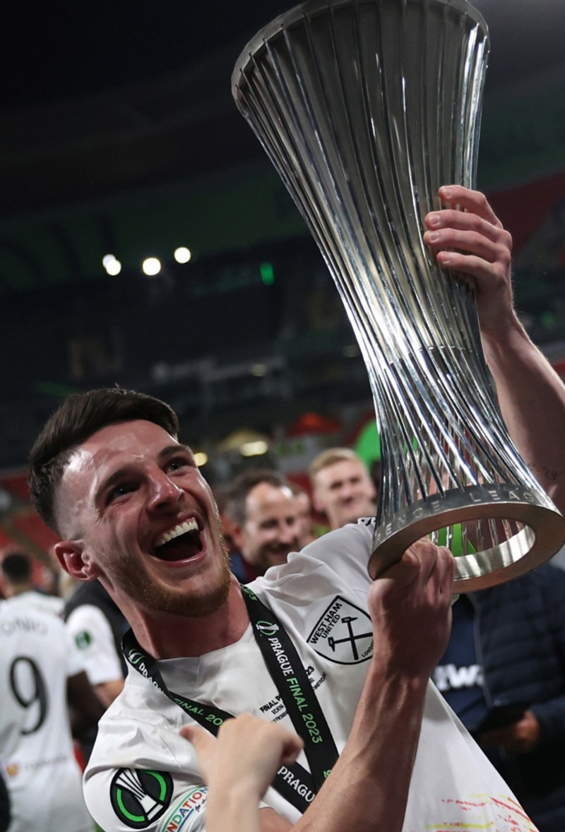 Declan Rice var seldur til Arsenal í sumar.