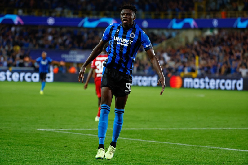 Sylla skoraði sigurmarkið er Club Brugge sló Bayer Leverkusen úr Meistaradeildinni síðasta haust.