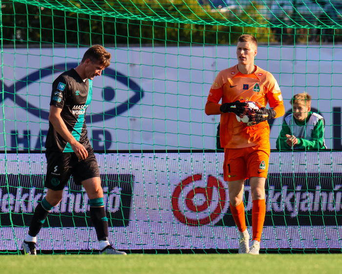 Evrópu Toni í góðu skapi í viðtali eftir leik, skiljanlega