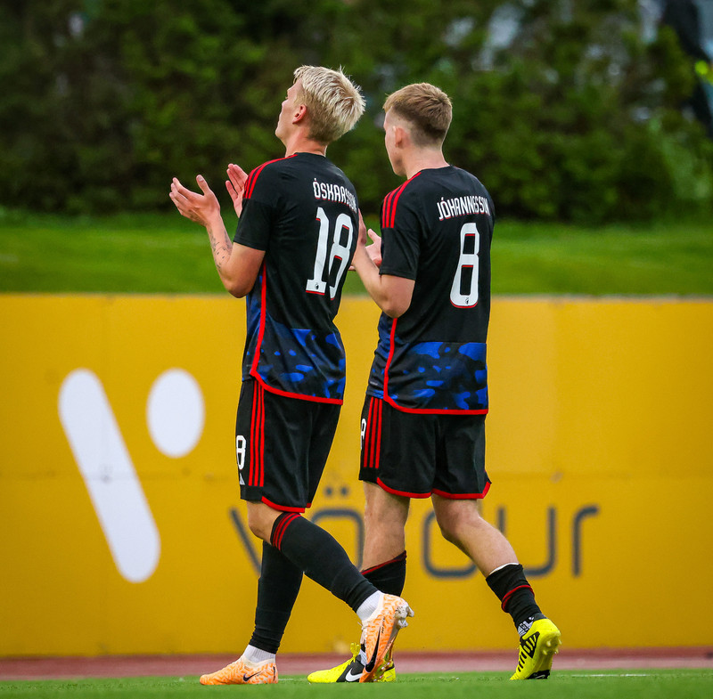 Orri Steinn Óskarsson og Ísak Bergmann Jóhannesson leika með FCK.