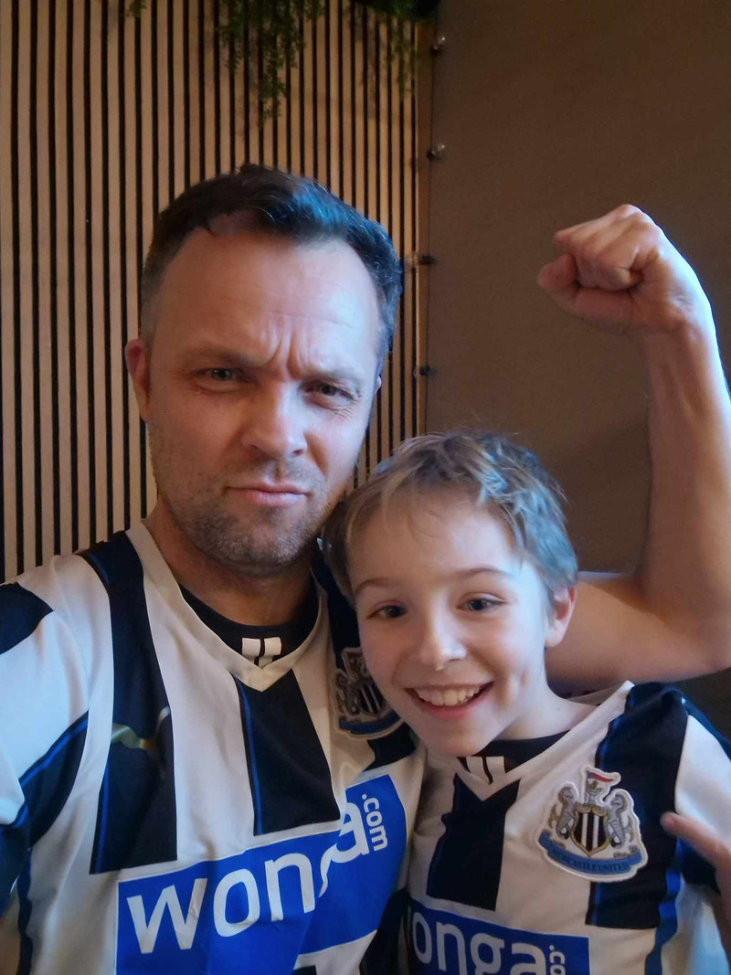 Sigurjón og Tóbías Davíð eftir þægilegan sigur á Man Utd á síðustu leiktíð.