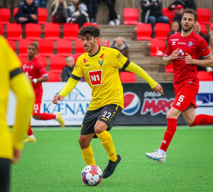 Abdelhadi Khalok El Bouzarrari skoraði tvö mörk fyrir KFA í dag