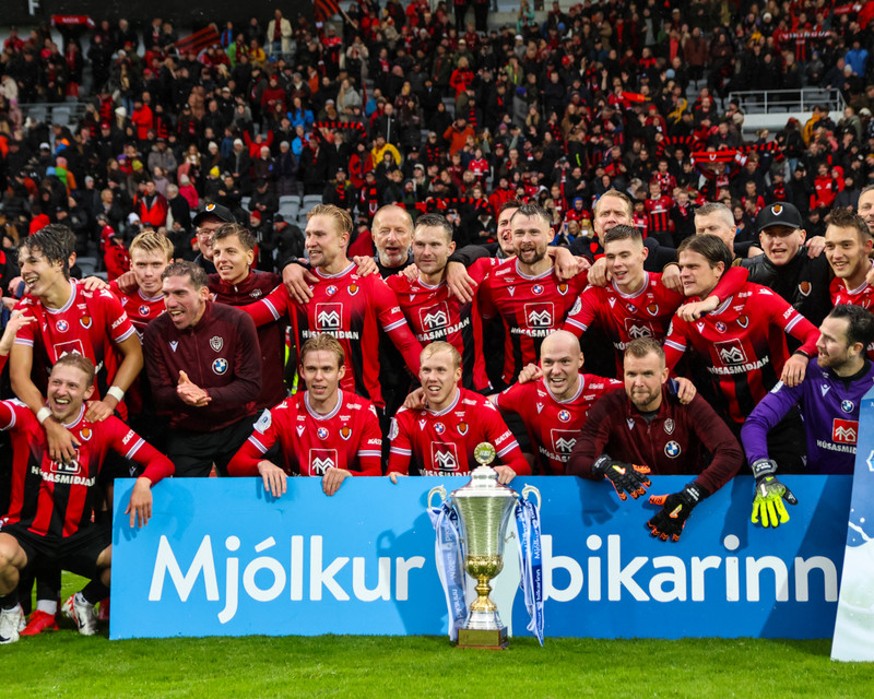 Víkingur vann Mjólkurbikarinn.