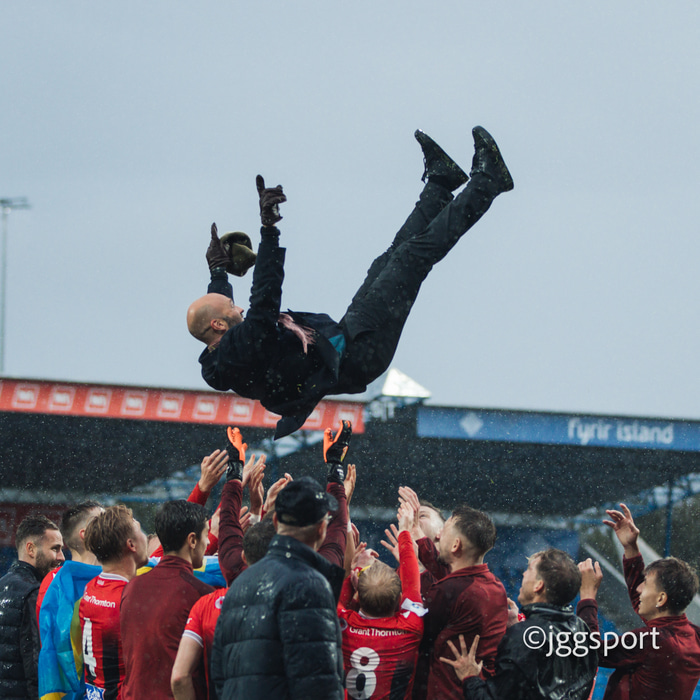 Víkingur vann KA 3-1 í bikarúrslitaleiknum í fyrra.