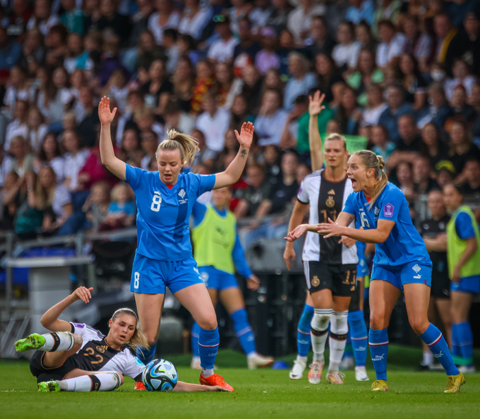 Úr leiknum gegn Þýskalandi.