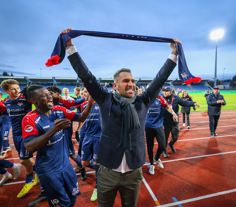 Davíð Smári Lamude, þjálfari Vestra, eftir úrslitaleikinn.