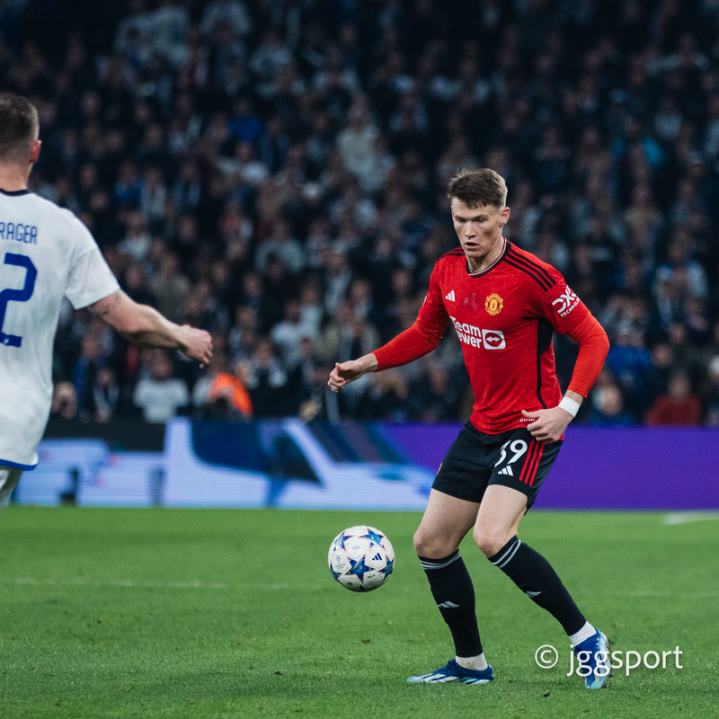 Scott McTominay í leik með Manchester United 2023.