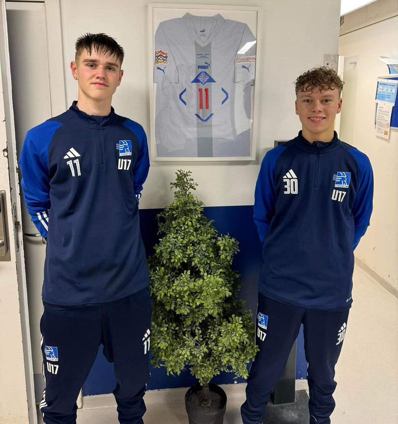 Sölvi Snær Ásgeirsson og Christian Bjarmi Alexandersson eru mjög efnilegir varnarmenn.
