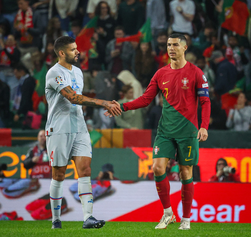 Guðlaugur Victor og Ronaldo.