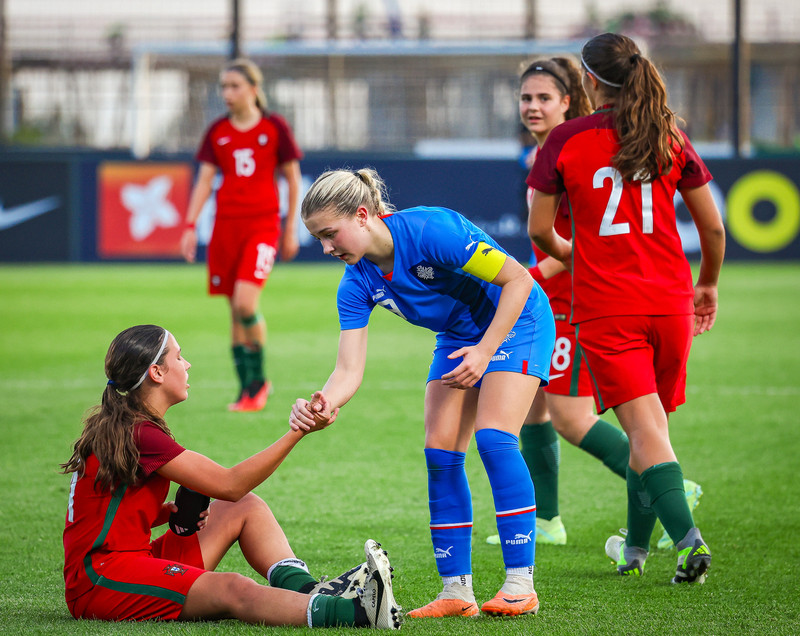 Myndaveisla 1: U15 tapaði gegn Portúgal í fyrradag