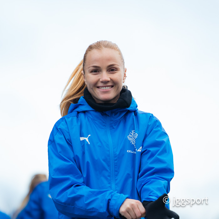 Það var létt yfir 'jólaGlódísi' í gær.