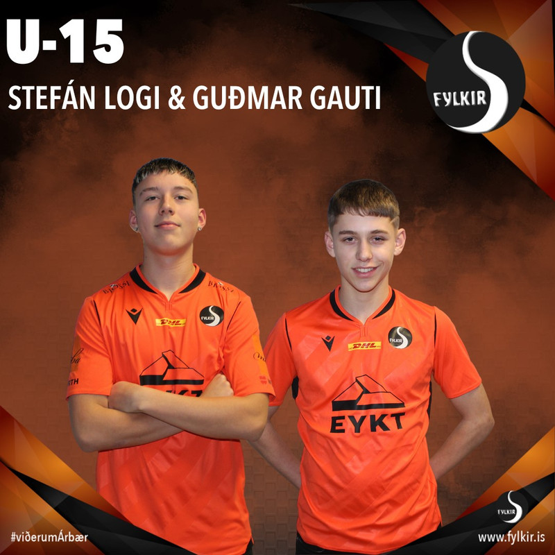 Guðmar Gauti (t.h.) skoraði tvö fyrir Fylki