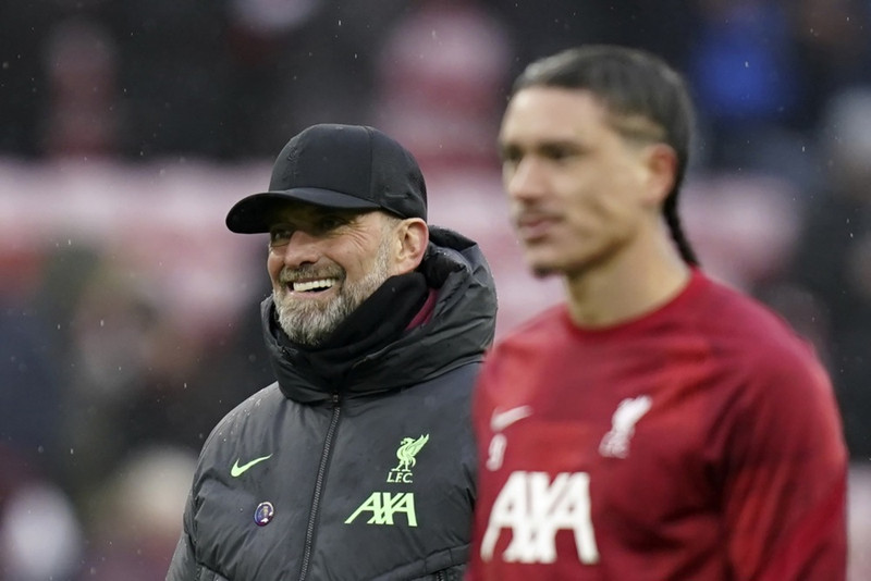 Jurgen Klopp var með bros á vör eftir sigurinn. Hann segir þetta hafa verið góða byrjun á þeirri erfiðu leikjatörn sem er framundan.