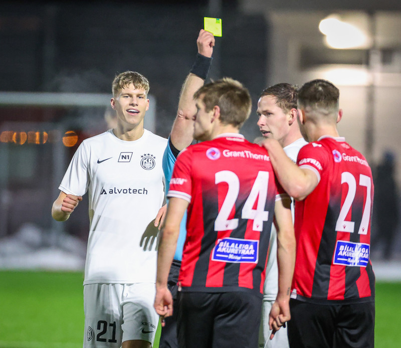 Úr úrslitaleik Reykjavíkurmótsins.