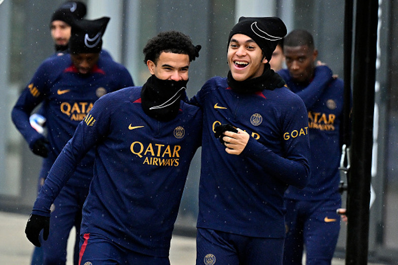 Ethan Mbappé og Warren Zaire-Emery á góðum degi.