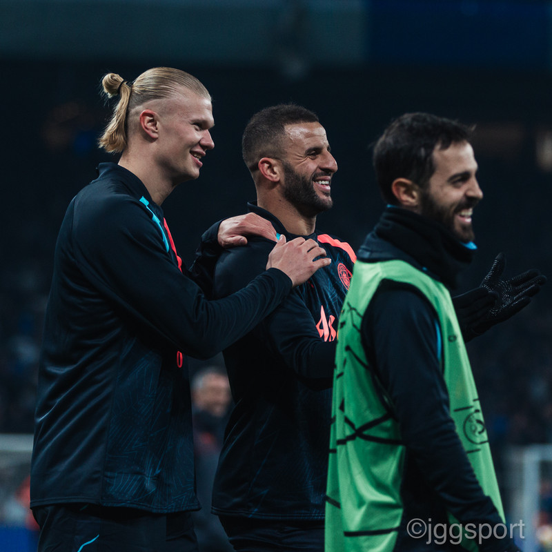 Kyle Walker, Erling Braut Haaland og Bernardo Silva byrja allir