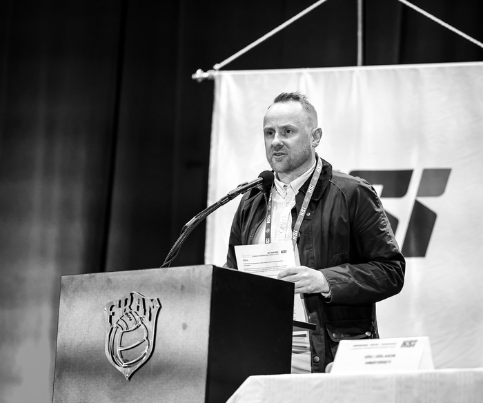 Marteinn Ægisson á ársþingi KSÍ í fyrra.