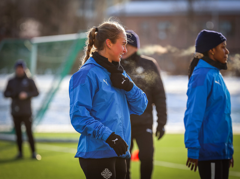 Alexandra á æfingu í dag.