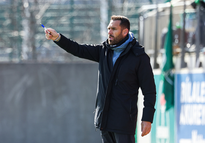 Davíð á Kópavogsvelli í dag.