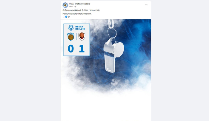 Af Facebook síðu Fram í gær.