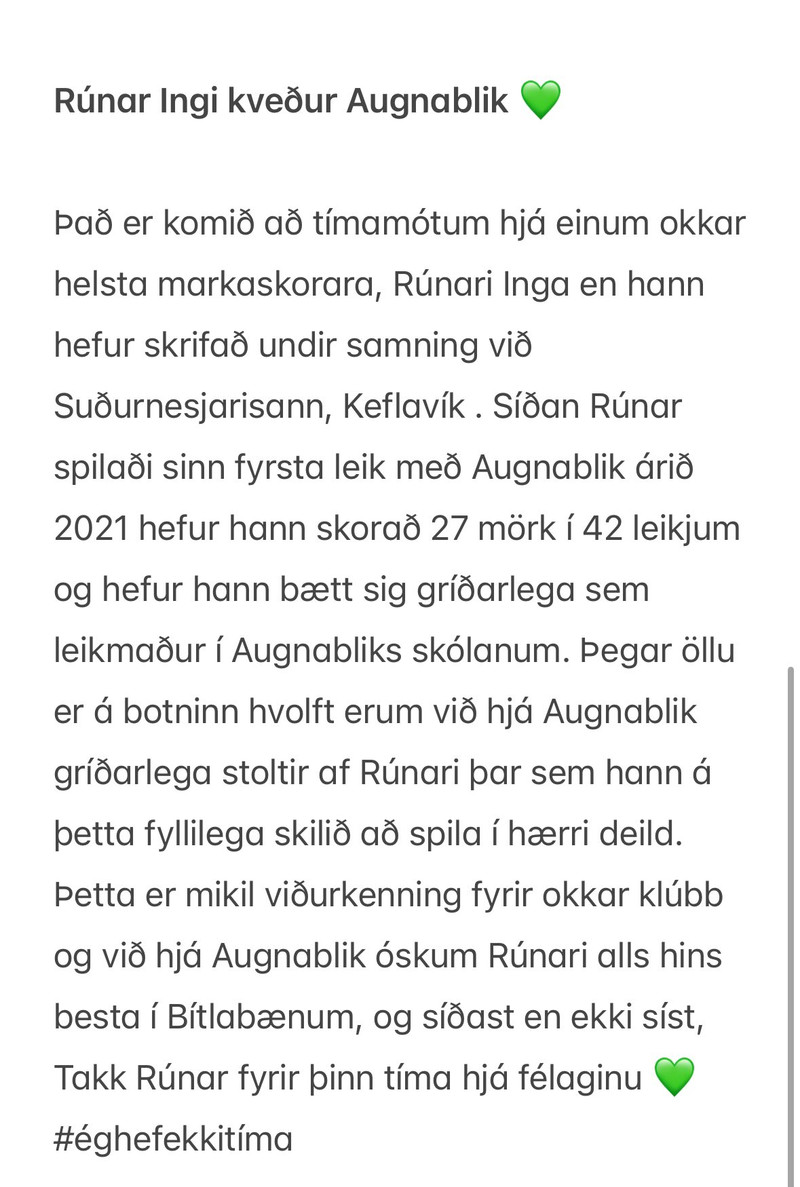 Keflavík fær markaskorara frá Augnabliki (Staðfest)