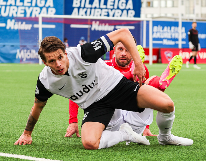 Gylfi í leiknum í kvöld.