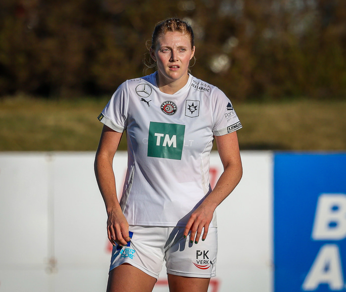 Hannah Sharts skoraði í 2-1 sigri Stjörnunnar