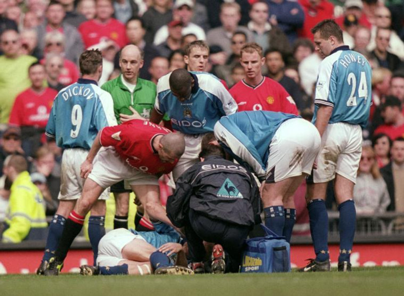 Roy Keane hraunar yfir Haaland.