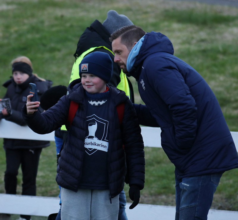 Gylfi var ekki með en gaf af sér til ungu kynslóðarinn. Bolamynd.