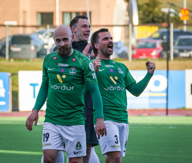 Oliver ánægður með sigurinn.