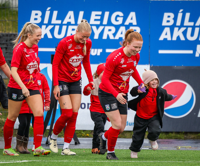 Fyrir leik síðasta sumar.