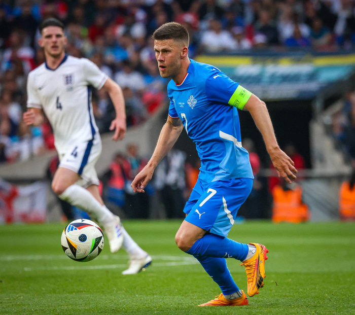 Jói Berg í leiknum í kvöld.