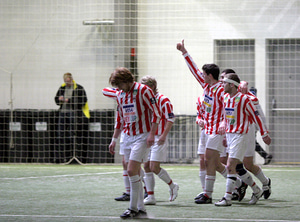 Þróttarar fagna marki