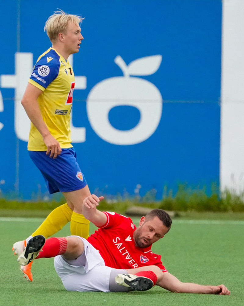 Daníel og Gylfi í bafráttunni.