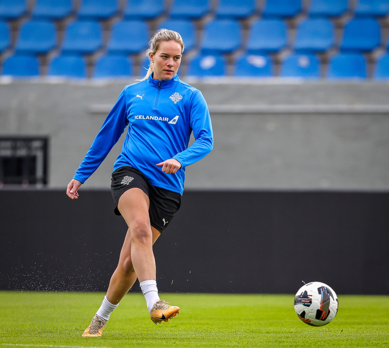 Hildur á æfingunni í dag.