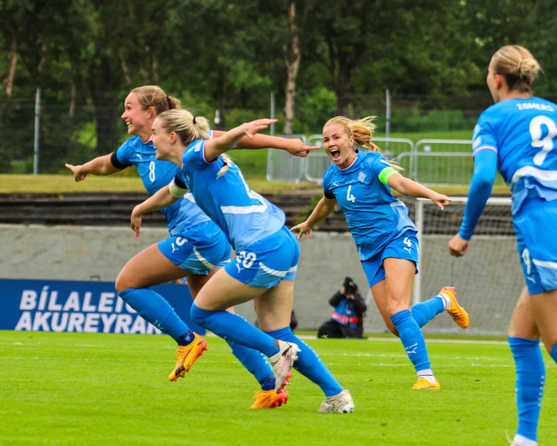 Myndaveisla frá frábærum sigri á Þýskalandi í gær