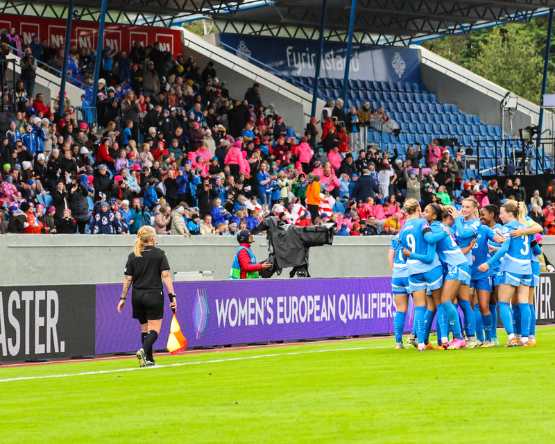 Myndaveisla frá frábærum sigri á Þýskalandi í gær
