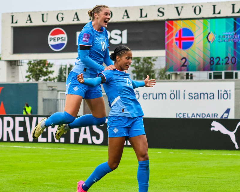 Myndaveisla frá frábærum sigri á Þýskalandi í gær
