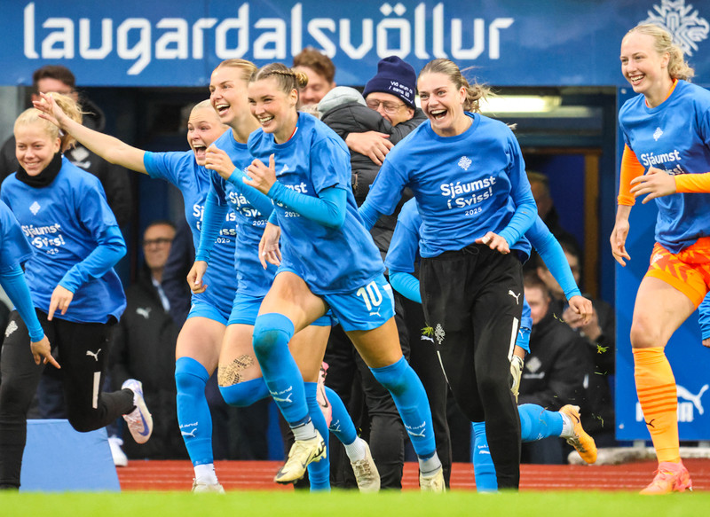 Myndaveisla frá frábærum sigri á Þýskalandi í gær