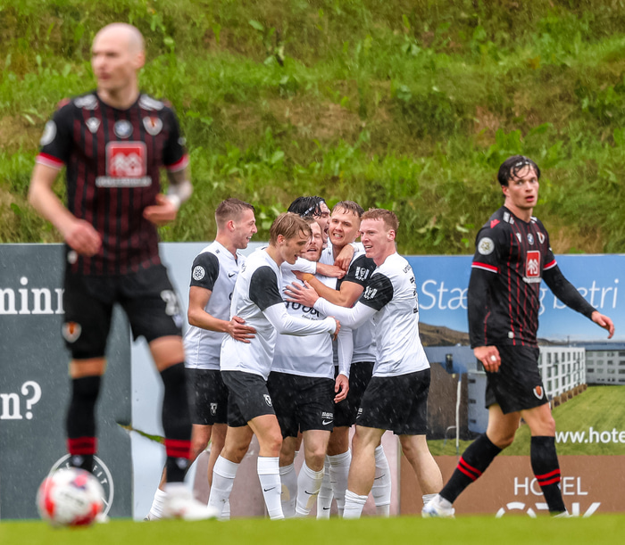 FH fagnar marki síðasta sumar.