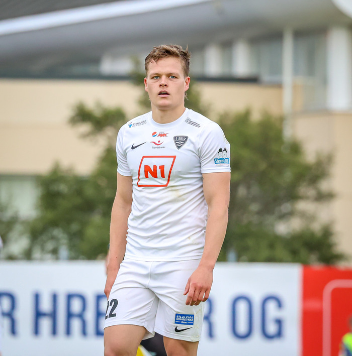 Oliver Heiðarsson fagnar hér marki með ÍBV.