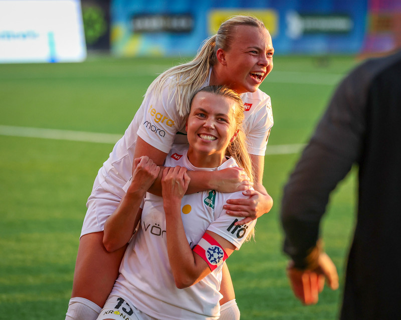 Fullkominn endir: Íslandsmeistararnir Ásta Eir og Kristín Dís