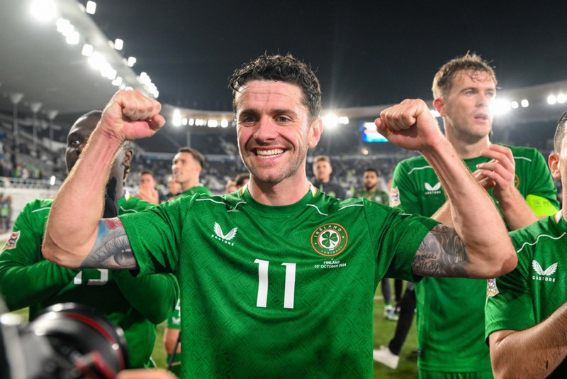 Robbie Brady gerði sigurmark Írlands í gær.
