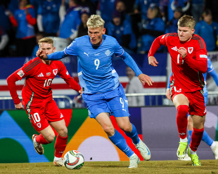 Orri Steinn í leiknum í kvöld.