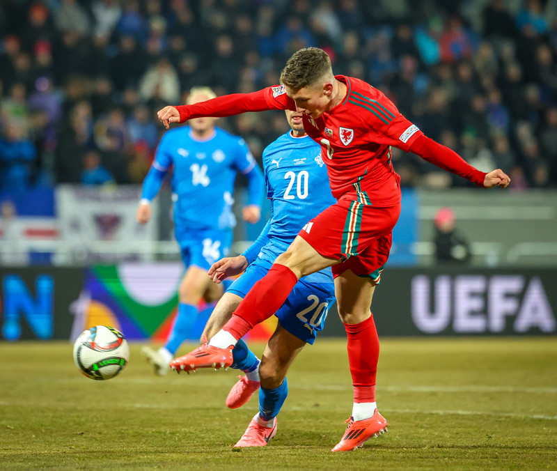 Harry Wilson í leiknum gegn Íslandi.