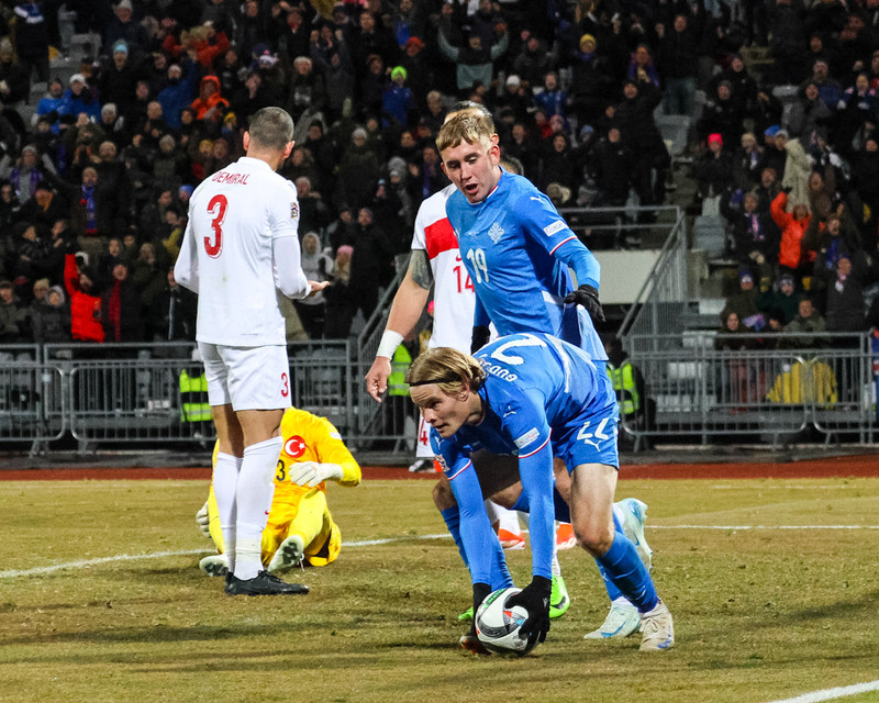 Andri Lucas skoraði sitt fyrsta mark í Þjóðadeildinni á þessu tímabili