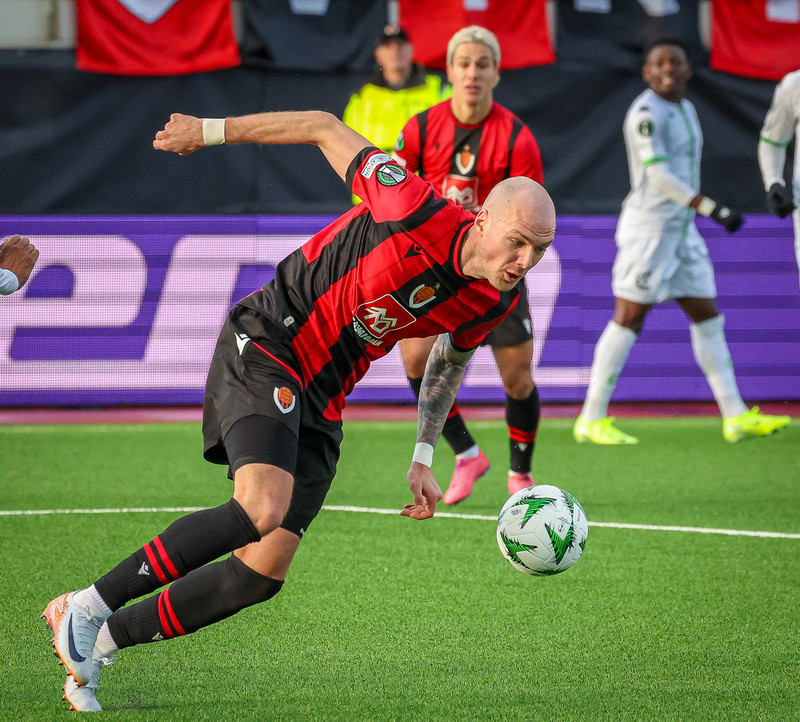 Í leiknum gegn Cercle Brugge á Kópavogsvelli.