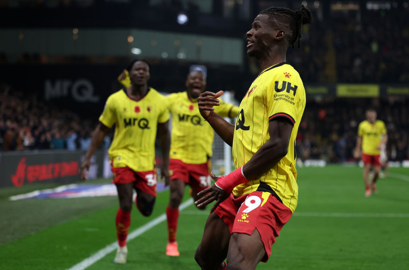 Vakoun Issouf Bayo jafnaði fyrir Watford.