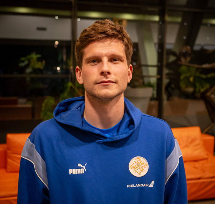 Logi Tómasson landsliðsmaður.